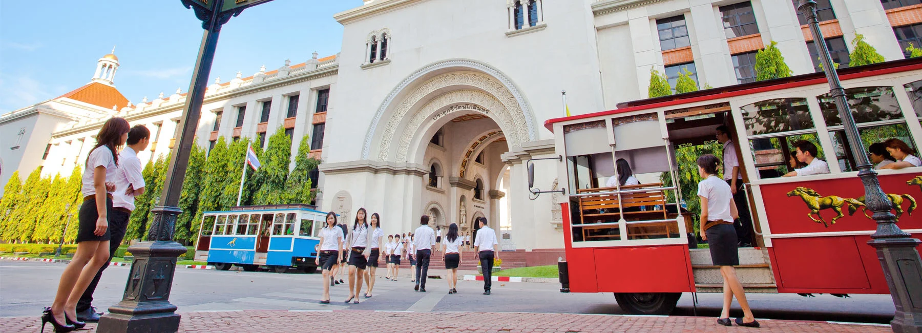 Students at Assumption University of Thailand campus
